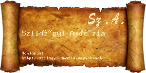 Szilágyi Amázia névjegykártya